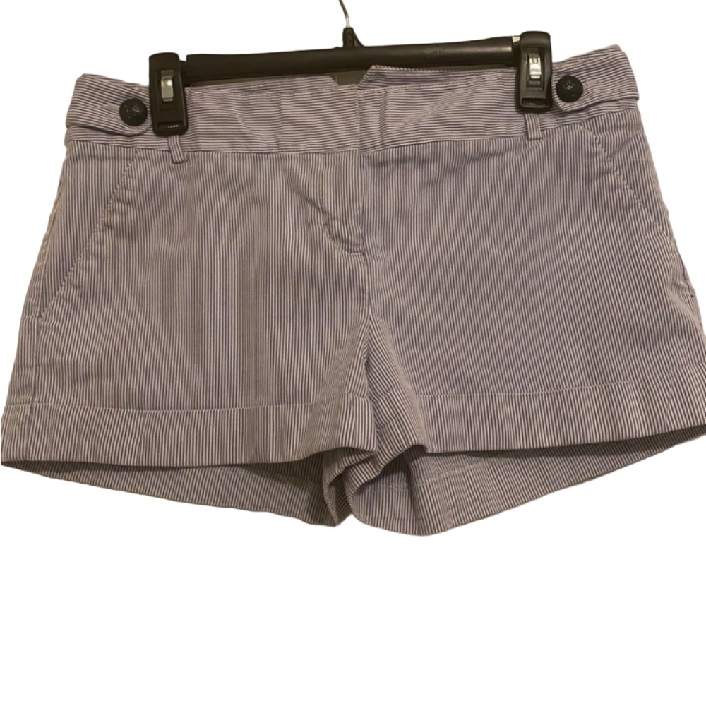 Express blue & white striped chino shorts size 8